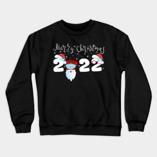 Christmas 2022 Quarantine Christmas Santa Face Mask Crewneck Sweatshirt